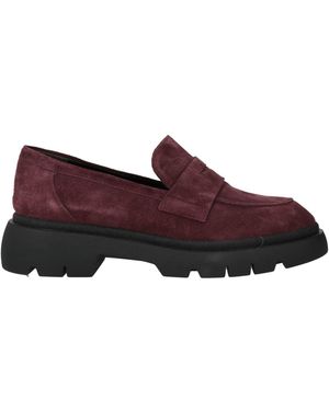 Melluso Plum Loafers Leather - Purple