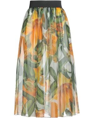 Dolce & Gabbana Midi Skirt Silk - Green