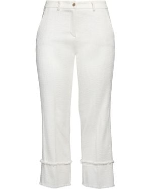 Seductive Trousers Cotton, Polyester, Elastane - White