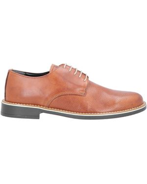 Tsd12 Tan Lace-Up Shoes Soft Leather - Pink