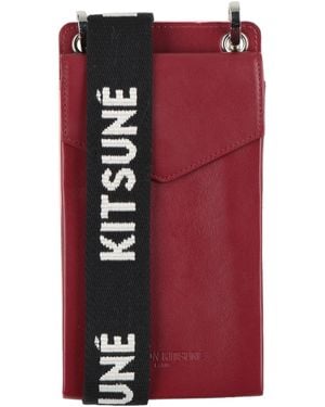 Maison Kitsuné Crossbody Wallets - Red