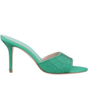 Gedebe Emerald Sandals Textile Fibers - Green