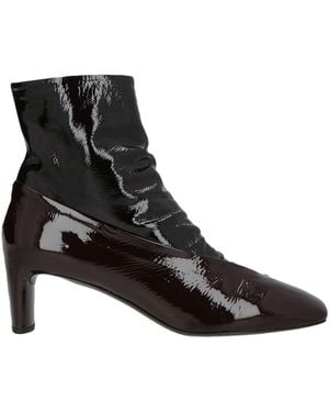 Roberto Del Carlo Burgundy Ankle Boots Leather - Black