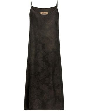 Uma Wang Dark Midi Dress Viscose, Cupro - Black