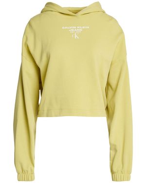 Calvin Klein Lime Sweatshirt Cotton, Polyester - Yellow
