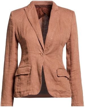 120% Lino Blazer Linen - Brown