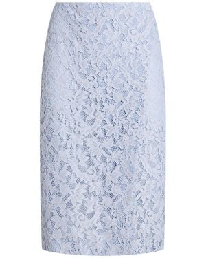Blumarine Sky Midi Skirt Polyester, Cotton - Blue