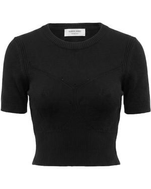 Marine Serre Sweater Viscose, Elastane - Black