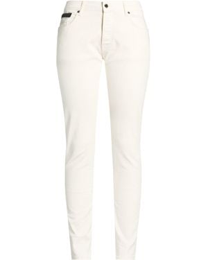 CoSTUME NATIONAL Cream Jeans Cotton, Elastane - White