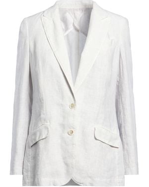 120% Lino Light Blazer Linen - Gray
