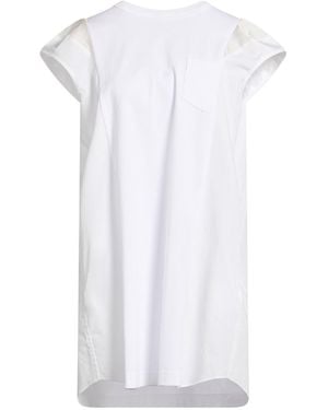 Sacai Mini Dress Cotton, Polyester - White
