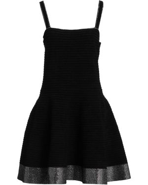Sandro Dual-Material Short Dress - Black