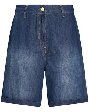 Kaos Denim Shorts - Blue
