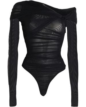 Mugler Bodysuit Polyamide, Elastane - Black