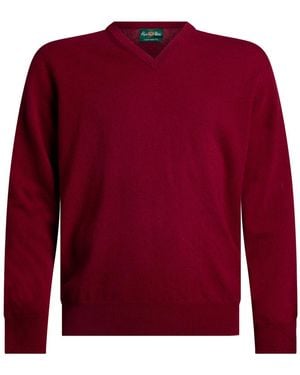 Alan Paine Sweater Geelong Wool - Red