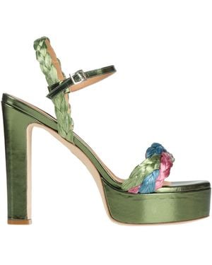 Chantal 1962 Sandals Leather, Textile Fibres - Green