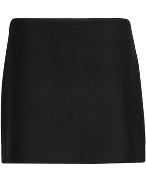 P.A.R.O.S.H. Mini Skirt Polyester, Virgin Wool, Elastane - Black