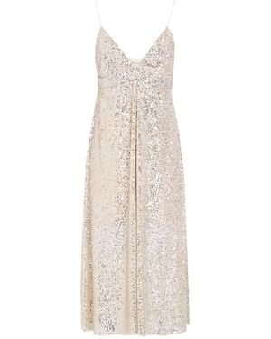 MASSCOB Midi Dress Polyester, Elastane - White