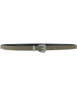 Replay Military Belt Cow Leather - White