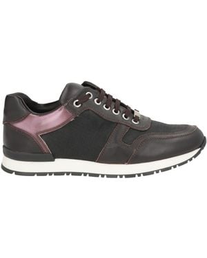 Gold Brothers Dark Sneakers Leather, Textile Fibers - Brown