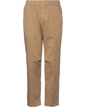 PMDS PREMIUM MOOD DENIM SUPERIOR Camel Trousers Cotton, Elastane - Natural