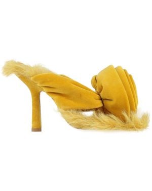 Burberry Thong Sandal Cotton, Goat Skin - Yellow