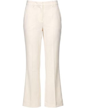 Marella Cream Pants Cotton, Polyacrylic, Elastane - White