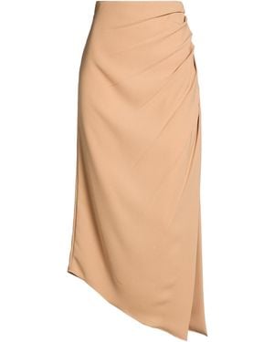 Max Mara Midi Skirt Polyester - Natural