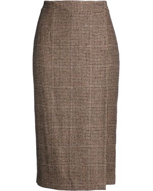 Lardini Midi Skirt Virgin Wool, Silk, Nylon, Cashmere - Brown