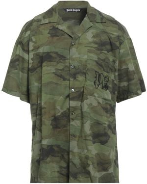 Palm Angels Military Shirt Cotton - Green