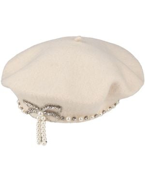 Elisabetta Franchi Hat Wool - Natural
