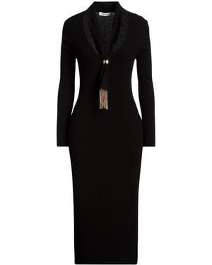 SIMONA CORSELLINI Midi Dress Viscose, Polyester - Black