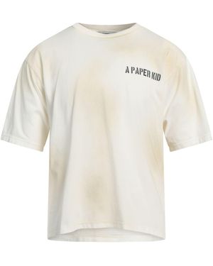 A PAPER KID Ivory T-Shirt Cotton - White