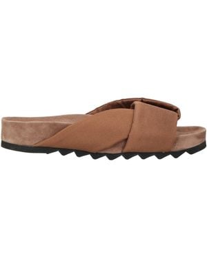 Theory Sandals Textile Fibres - Brown