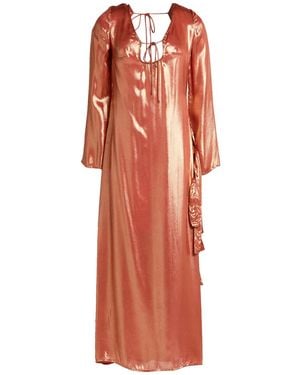 Sundress Rust Maxi Dress Viscose - Red