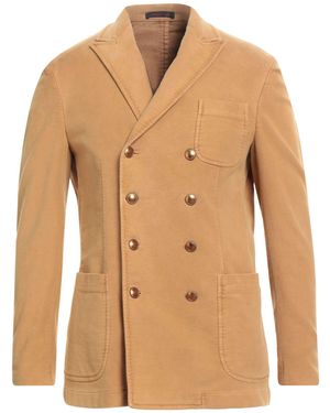 The Gigi Camel Blazer Cotton, Elastane - Natural