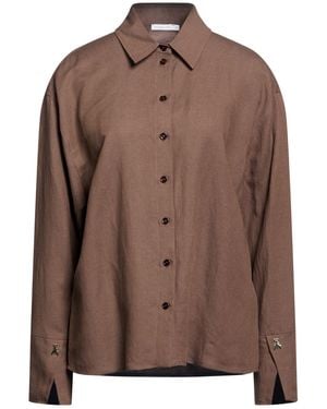 Patrizia Pepe Shirt Viscose, Linen - Brown