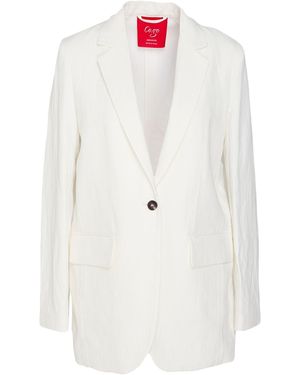 Co.Go Blazer Viscose, Linen, Elastane - White