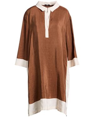 Hanita Mini Dress Viscose, Linen - Brown