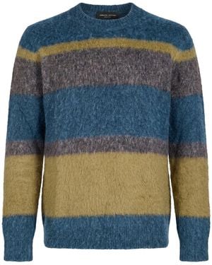 Roberto Collina Sweater Alpaca Wool, Cotton, Polyamide, Wool - Blue