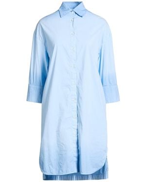 Gran Sasso Mini Dress Cotton, Polyamide, Elastane - Blue