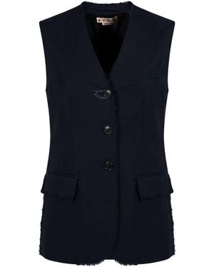 Marni Midnight Tailored Vest Virgin Wool - Blue