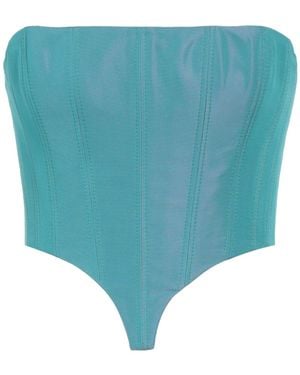 LAQUAN SMITH Strapless Corset Top - Blue