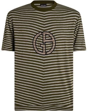 Giorgio Armani Military T-Shirt Viscose, Elastane - Green