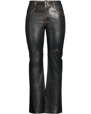 Giorgio Brato Dark Trousers Leather - Grey