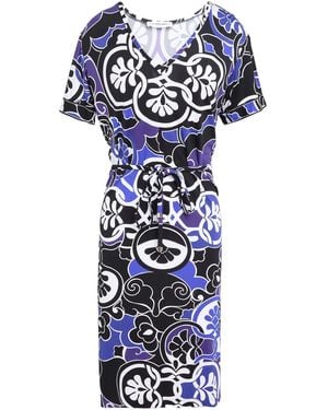 Leonard Paris Midi Dress Polyamide - Blue