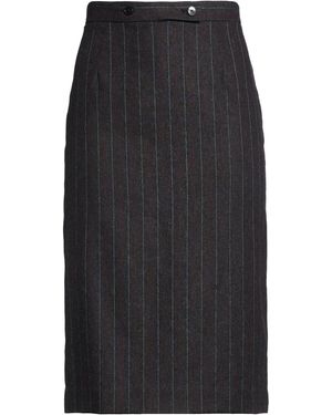 Lardini Charcoal Midi Skirt Virgin Wool, Polyester, Viscose, Nylon, Elastane - Black