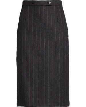 Lardini Charcoal Midi Skirt Virgin Wool, Polyester, Viscose, Nylon, Elastane - Black