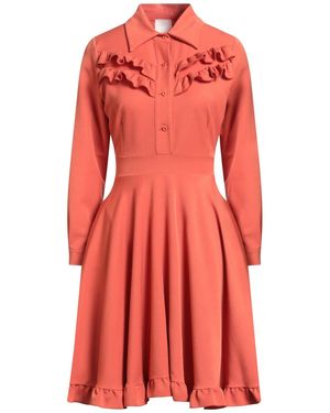 MILVA MI Rust Mini Dress Acetate, Viscose, Elastane - Red