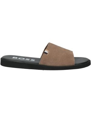 BOSS Sandals Leather - Brown